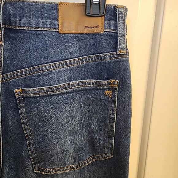 Madewell Perfect Vintage Jeans Size 26 Cropped Frayed Hem Comfort Stretch Denim - Picture 6 of 6